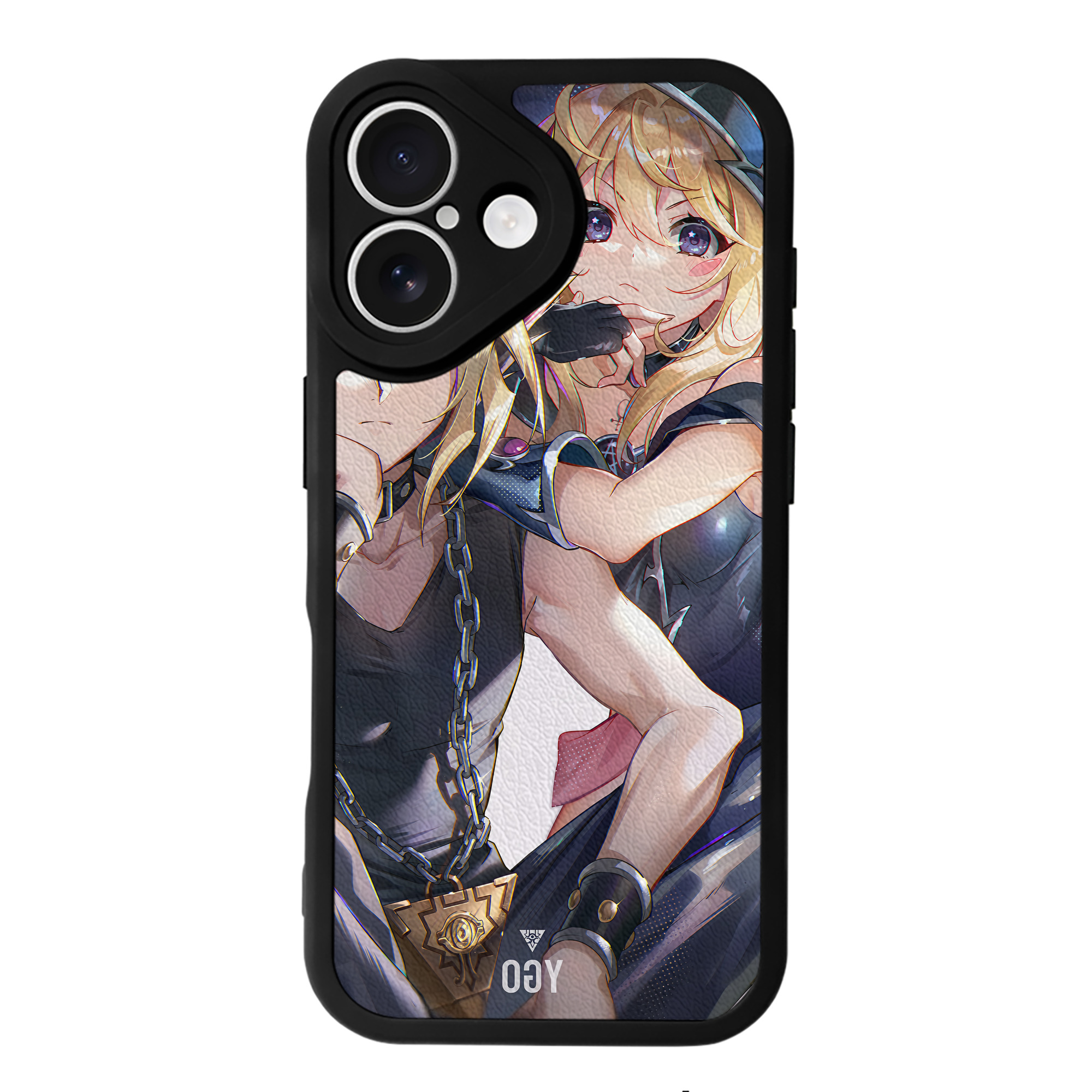 （画像用） 遊☆戯☆王 Yu-Gi-Oh! 【iPhone 16シリーズ対応】シリコンスマホケース（レザー調） 材質：シリコン